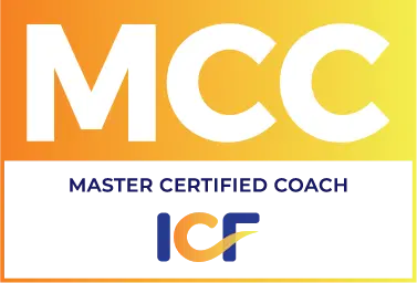 Badge kredensial ICF Master Certified Coach (MCC).
