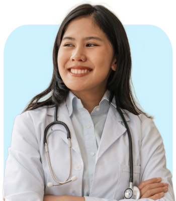 Dokter muda Siloam Hospital yang percaya diri sebagai hasil program coaching untuk membangun kepemimpinan transformatif di dunia medis.